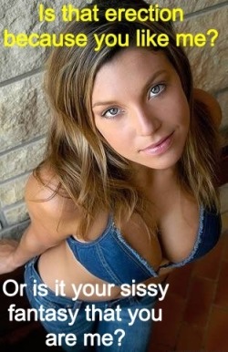 jennapher:  bestsissypics:  http://bestsissypics.tumblr.com  I should be so lucky as to be you, so I’ll just have to be a Tgurl sissy! 