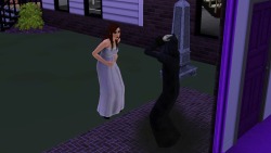 darecrowavis:  simsgonewrong:  So one of my sims died, and the grim reaper turned up to do his business, but then another of my sims went into labour and the grim reaper started freaking the hell out   &ldquo;THIS IS NOT MY JOB. THIS IS THE EXACT OPPOSITE