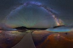 landscape-photo-graphy:  Hypnotic Photographs of the Milky Way Over Yellowstone National ParkAfter a storm passed through Yellowstone National Park, astrophotographer David Lane captured the stunning beauty of the Milky Way covered sky above the Abyss