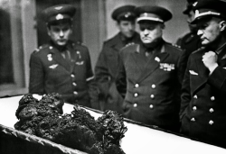   The remains of soviet astronaut Vladimir Komarov after his space capsule crashed on reentry.  