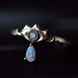 finnian-the-shark: shortflamingo:  sosuperawesome:  Rings by Morphē Jewelry on Etsy  More like this    Ok real talk. I really need these. Please.  look like planets or zelda stuff 