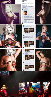 painted-bees:  boumdraws:  dannyquirkartwork:  Back in January, it came to my attention that Madonna’s social media team had been using a series of 3 of images in a campaign on Facebook, Twitter, and Instagram with her head superimposed on my paintings