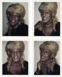 itsjessegurl:  I was watching the Stonewall Uprising documentary and the name Marsha P. Johnson was not mentioned once considering she was a leader of the 1969 Stonewall Riots. So I felt like posting these Polaroids of her taken by Andy Warhol to show
