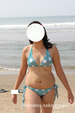 sexytanyawaiting4u:My Harshita…Goa fun..Bikini, temporary tattoo, Fun, masti