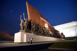 Socialist Revolution monument, Pyongyang, North Korea.