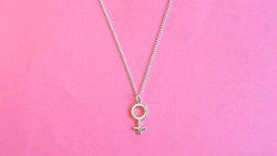 lovecantakeusaway:  Feminist Venus Symbol Silver Chain Necklace by catfightback on We Heart It. 