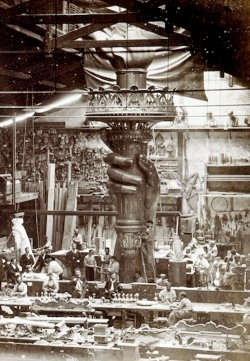 collectivehistory:  Making the flame of Liberty ca. 1876