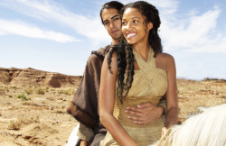 cogitoergosum0419:  janemba:  Avan Jogia &amp; Kylie Bunbury in ‘Tut’ (2015).  this is like everything i want in life, on a horse in the desert with avan jogia holding me from behind while wearing the traditional garb of my people  Lol