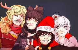 aromanticyork: MERRY CHRISTMAS eve spoiler alert im madly in love with team RWBY 