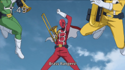 final-mazin-blade:nezumi—shi:are you kidding me they’re brass playing superheros and they even made a pun with it i cannot BELIEVE this   I NEED THIS.