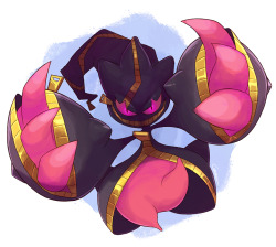 carmessi:  mega banette! =3 i used to have this one and it was rlly fun taking down huge targets thanks to prankster and destiny bond, and that was my original idea for this pic, making it looks like he is activating destiny bond, going down with a smile