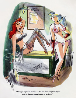  Burlesk cartoon by  Bob “Tup” Tupper.. Scanned from the November ‘56 issue of ‘CABARET’ magazine..