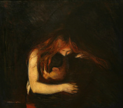Vampire by Edvard Munch, 1894.
