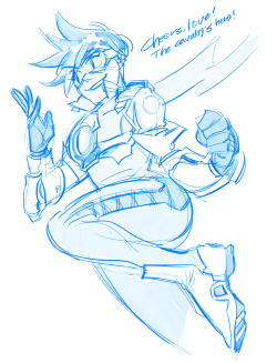 yourmobi:  tracer doodle! I watched the new Overwatch cinematic and got choked up, such good animation  