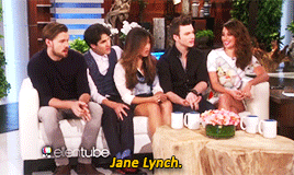 Chris, Lea, Chord, and More on the Ellen Show Tumblr_nl3q5wcdle1ty90xko2_400