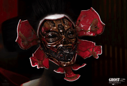 ghostintheshell-fr:  Animation d'un masque de geisha par l'artiste aveugle George Redhawk.“Je suis un artiste, je suis également l'inventeur de ce qu'on appelle l'effet Redhawk. C'est une technique que j'ai développée pour créer une animation dans
