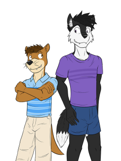 It’s been a while, but I re-read that Waterways furry novel, and decided to update my previous drawing of Kory and Samaki.