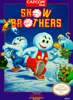 nintendroid:Box art from Snow Bros on the NES. 