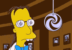 The Simpsons: The Blunder YearsProfessor Frink gets hypnotised into a ladies man.