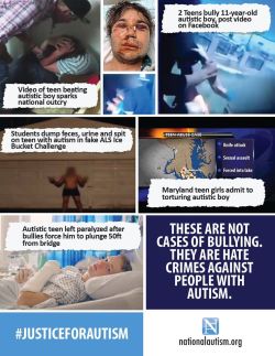 silvercharmer:  alittlebitsmartassy:  zen-mommy:  runaon:  This is disgusting.   This breaks my heart.  my blood is boiling. how fucked up do you have to be  My brother is autistic. If I find out anyone is doing anything like this to him ever, I will