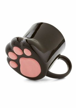 modcloth:  Cat-lovers and coffee-connoisseurs unite with the Pawsitively Bemused Mug,   
