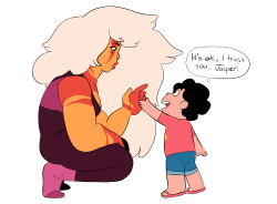 sugarandmemories:  not too sure about the fusion itself but.. Steven showing Jasper what a healthy fusion feels like is….. So Good *clenches fist*   what could have been T T