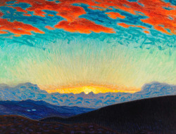 bofransson:  Pelle Swedlund.Â Sunset over the Mountains.Â Date unknown. 