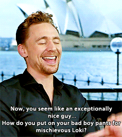 tomhazeldine:  Tom making a joke and then apologizing for it.  I would love to get in his bad boy pants