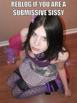 totalfeminization:sissybitchtrixie:  sissyramie:  themasterofsissies:  Not me, but I want to see how many of my loyal sissy followers will reblog this. Come on, don’t let daddy down!  I admit it. I am a submissive sissy  I been a submissive sissy since