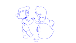 chicinlicin:  felt like animating Ruby and Sapphire doing a dance kind of like Garnet and Pearl’s in Alone Together…I have no idea why :| but I did.