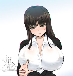 rebisdungeon:  Siho Nishizumi from “Girls and Panzer” She tells how important sloped armor is :D  Visit My Patreon if you like my arts! https://www.patreon.com/Rebis 