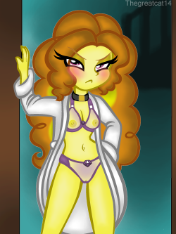 thegreatcat14nsfw:  Inspired from Justice42’s stories in where  ”Adagio shows up in the morning wearing a billowing bathrope with a lilac lingerie that barely covers her most private parts” This is the first thing that came to my mind,hope ya like