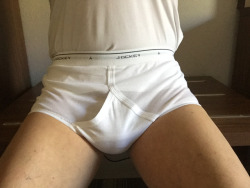 ab-mikey: generaljesse: Me in a hotel room in my favorite briefs with tee shirt tucked in. My mom bought me my first Jockey underwear when I was entering high school and I loved them right away. While I occasionally wear Hanes, FTL’s, or other brands,