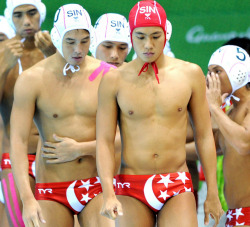 justshootit:  hbst:  Happy National Day Singapore! To me, the best combination of Singaporean patriotism and Singaporean guys’ sexual appeal is the swimming trunks featuring the crescent and stars of the Singapore flag. When introduced at the 2010 Asian