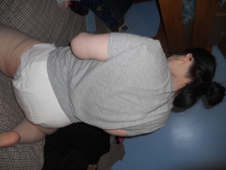 calydon-n-trish:  As addendum to the last post, these are Trishie before she put on her adorable little pants. Here you can see her punished tushy. Her reddened rear was earned as part of our diaper changing ritual for fussy little girls. She’s the
