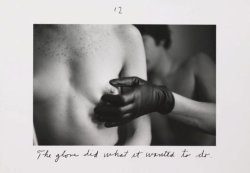 douchamp: Duane Michals — The pleasures of the glove, excerpt from photo sequence, 1974.