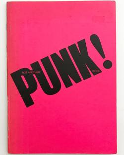 You meant to buy it someday and now that day has come. Terry Jones and Isabelle Anscombe&rsquo;s Not Another Punk Book of 1978. The very solid block pink cover that screams. Email if you want@ideanow.online punk terryjones