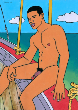 douglassimonson:  Red Boat to Bahia, acrylic painting by Douglas Simonson (2007). Douglas Simonson websiteSimonson on EtsySimonson on Fine Art AmericaSimonson on Redbubble