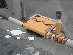 silverbluemoon:  lolzpicx:  Street Art  Awesome! 