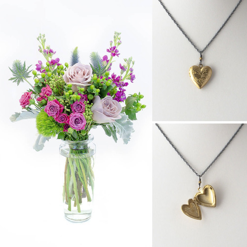 flowers and jewelry gift