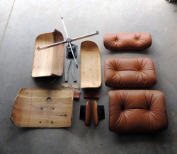 cjwho:  Poor mans Eames lounge Selig chair rehab