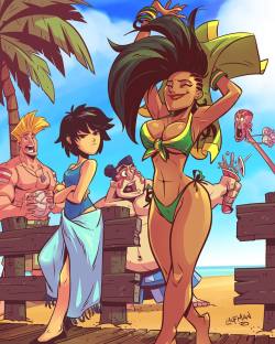 dacommissioner2k15:  dereklaufman:  Here is my contribution to Udon’s Street Fighter Swimsuit Special #1 In store now! udonentertainment.com #streetfighter #udon #swimsuit  Need to put Overwatch down for a moment, and get back to Brazilian Waifu on