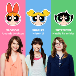 First look at the ALL-NEW Powerpuff Girls, coming to Cartoon Network in  2016! Featuring the voices of Amanda Leighton as Blossom, Kristen Li as Bubbles, and Natalie  Palamides as Buttercup.