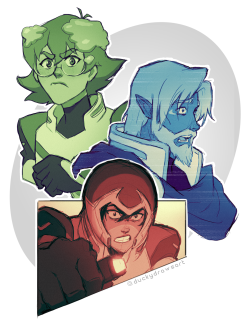 duckydrawsart: Still having trouble drawing, so I figured I’d sit down and redraw some Voltron caps. I didn’t really try to stylize these or anything, I was just having fun :)