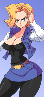 grimphantom2:  ninsegado91:  bigdeadalive:  Stream drawings of Android 18, Shantae and Dahlia from Poke’mon Platinum.  Each took about 40 minutes to complete.  Amazing  Dig Android 18    ;9