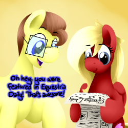 asklovelylaughter:  Thank you so much for featuring me, EQD! You guys rock! &lt;3  x3 