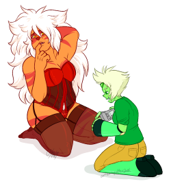 Jaspidot bomb prompt 3: Thigh Highs - honestly I just wanted to draw jasper in flirty underwear