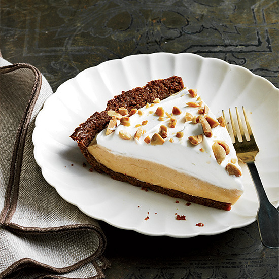foodandwinephotos:

©Jonny Valiant
Over-the-Top Desserts: Made with creamy peanut butter, roasted peanuts and whipped-cream, this delicious pie is both sweet and salty.
Recipe: Creamy Peanut Butter Pie
