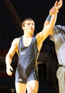 high-school-wrestling:  I always bone up like this when I win, or maybe it has something to do with the way I always pin them to the mat