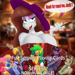 lil-miss-eidi:  lil-miss-eidi:   FULL SERVICE PLAYING CARDS: SERIES 2 Now บ Cheaper! 52 unique images and two informative Joker cards, featuring ponies (and OC ponies) from all over Equestria! With artistic talent provided by: Lil Miss Jay/Eidi! - Jitte